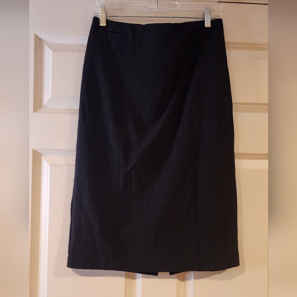 7th Avenue New York & Company black zip back pencil skirt size 6